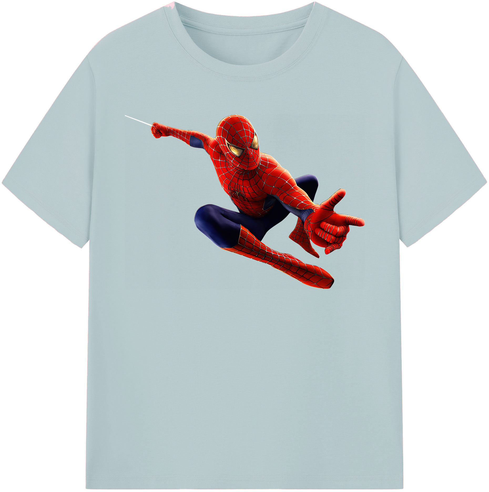 （画像用） Spider Man スパイダーマン 綿100％半袖Tシャツ（フロントプリント）
